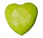 Preview: Kids button as heart out plastic in light green 14 mm 0,55 inch